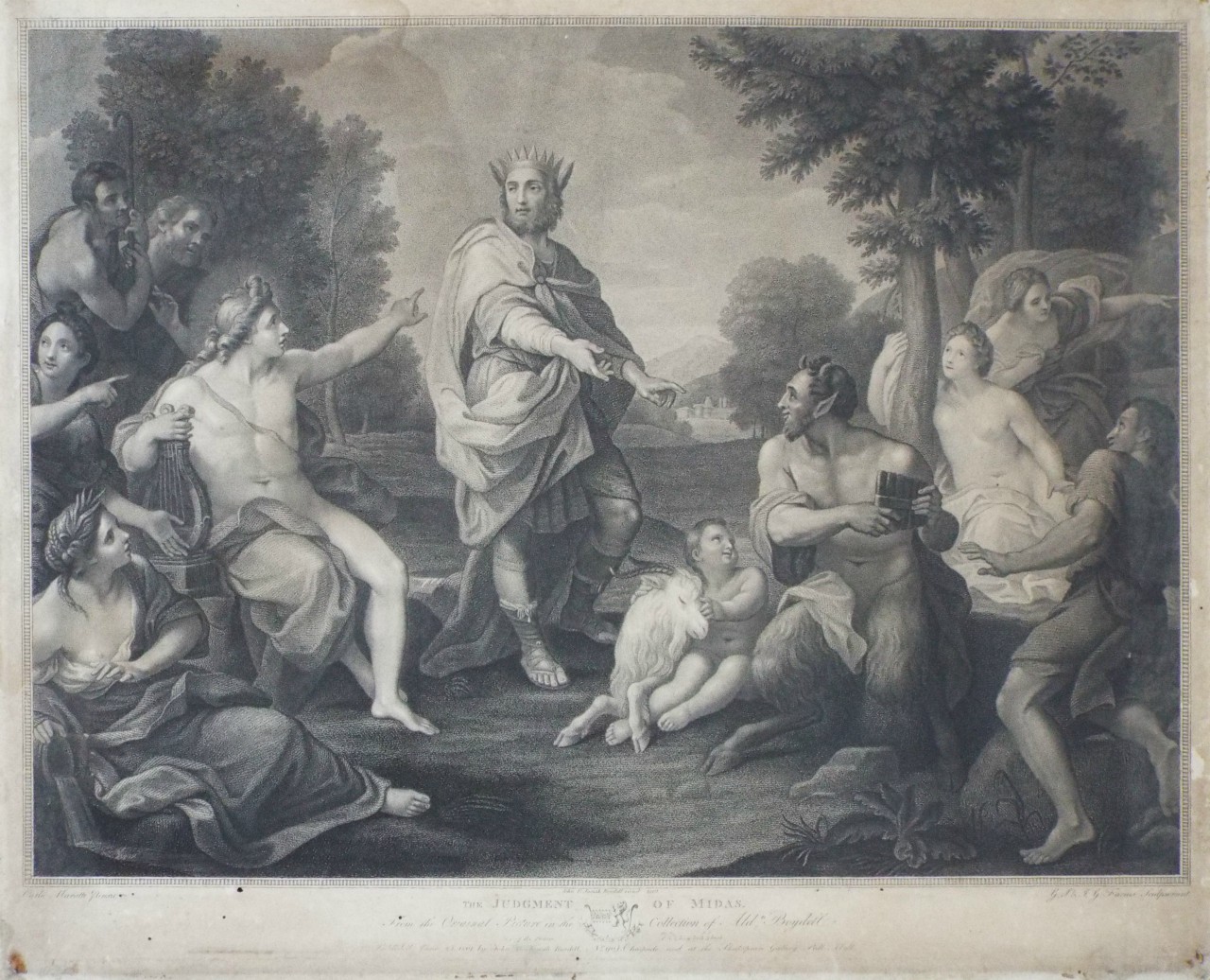 Print - The Judgment of Midas, From the Original Picture in the Collection of Aldn. Boydell - Facius